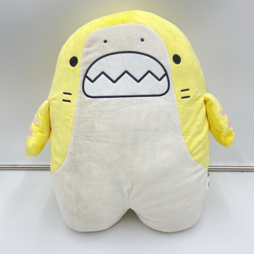 Samezu Yellow Shark Pink Lemonade Pastel 14" Mochi Plush NWT Round One